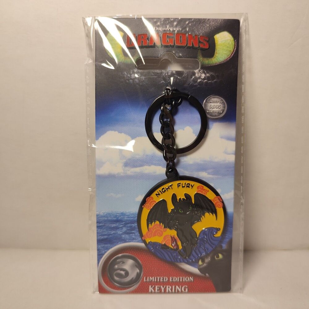How To Train Your Dragon Night Fury Keychain Limited Edition Official Keyring
